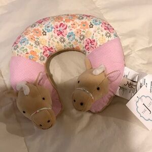 Madison Floral Pink Horse Neck Pillow